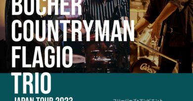 Flyer for Bucher-Countryman-Flagio Trio Japan Tour 2023