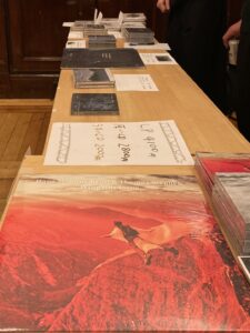 Vinyls and CDs sold at the concert